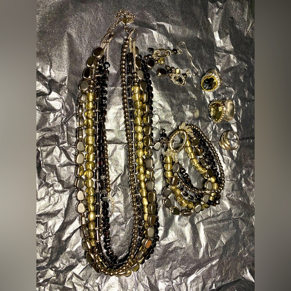 Silpada Hematite Jewelry Set